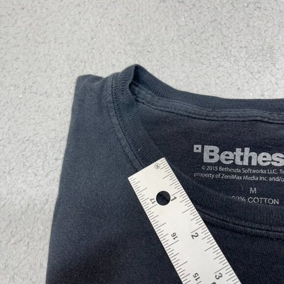 Fallout Vault Boy Shirt Mens‎ Medium Black Officially Licensed Bethesda ZeniMax - Picture 14 of 14